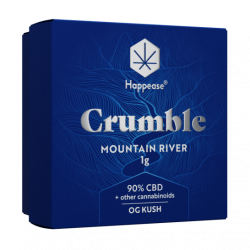 Happease Estratto di CBD Mountain River Crumble 90% CBD + Altri Cannabinoidi (1g)